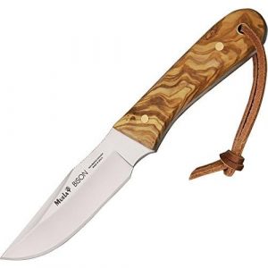 MUELA-BISON-9OL-Olive-Wood-Handle-Hunting-Knife-with-Leather-Sheath